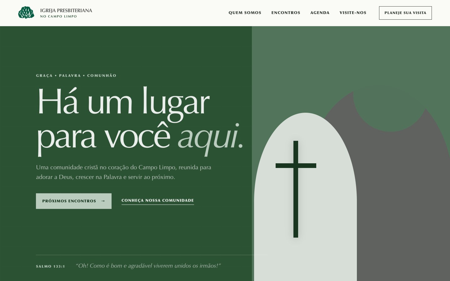 Captura do site da Igreja Presbiteriana